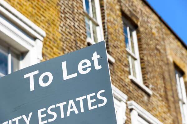 A To Let sign outside a London home run by a letting agent