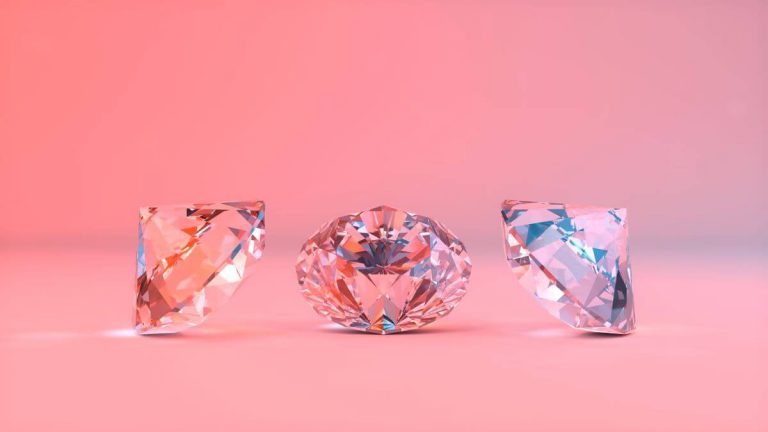 3 diamonds on a background