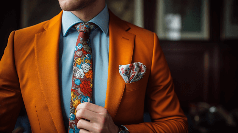 man in colourful suit