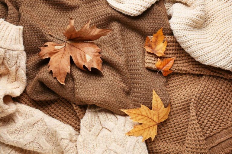 wool sweaters in autumn