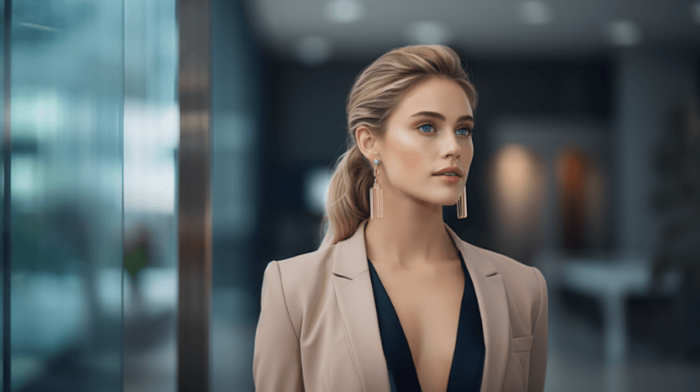 elegant woman in a business setting