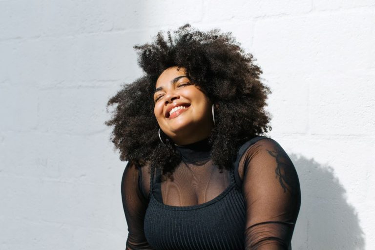 confident plus size woman